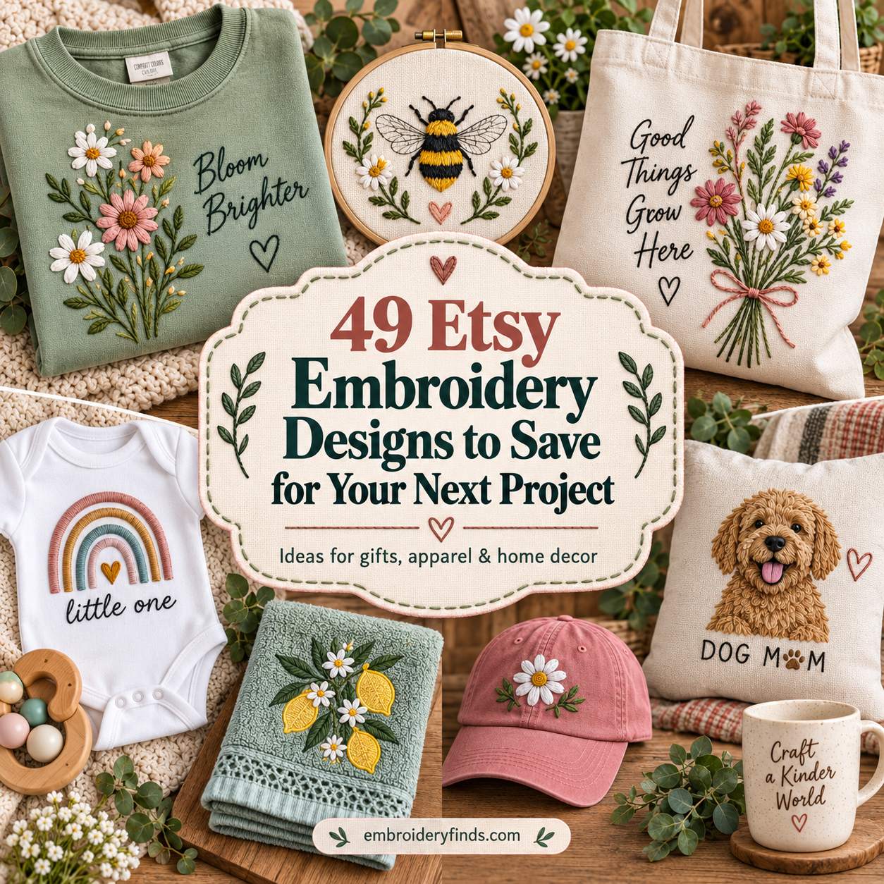 49 Etsy Embroidery Designs Worth Saving for Your Next Project
