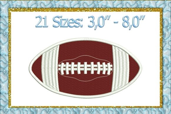 Etsy embroidery designs football motif available in 21 sizes from 3 to 8 inches for versatile sports projects